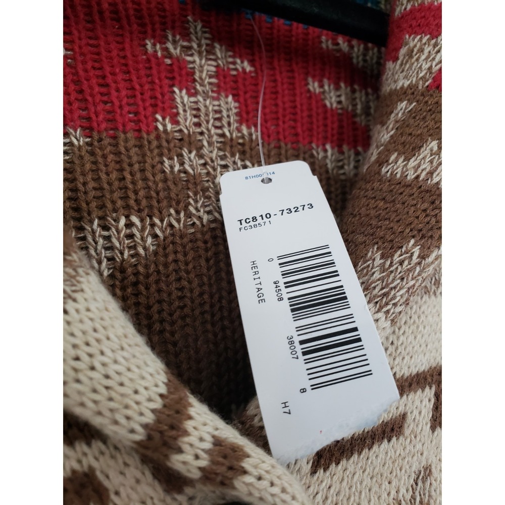 NEW WOMENS MEDIUM Pendleton Shawl Collar Cardigan Sweater Southwest Aztec wool - Picture 4 of 7